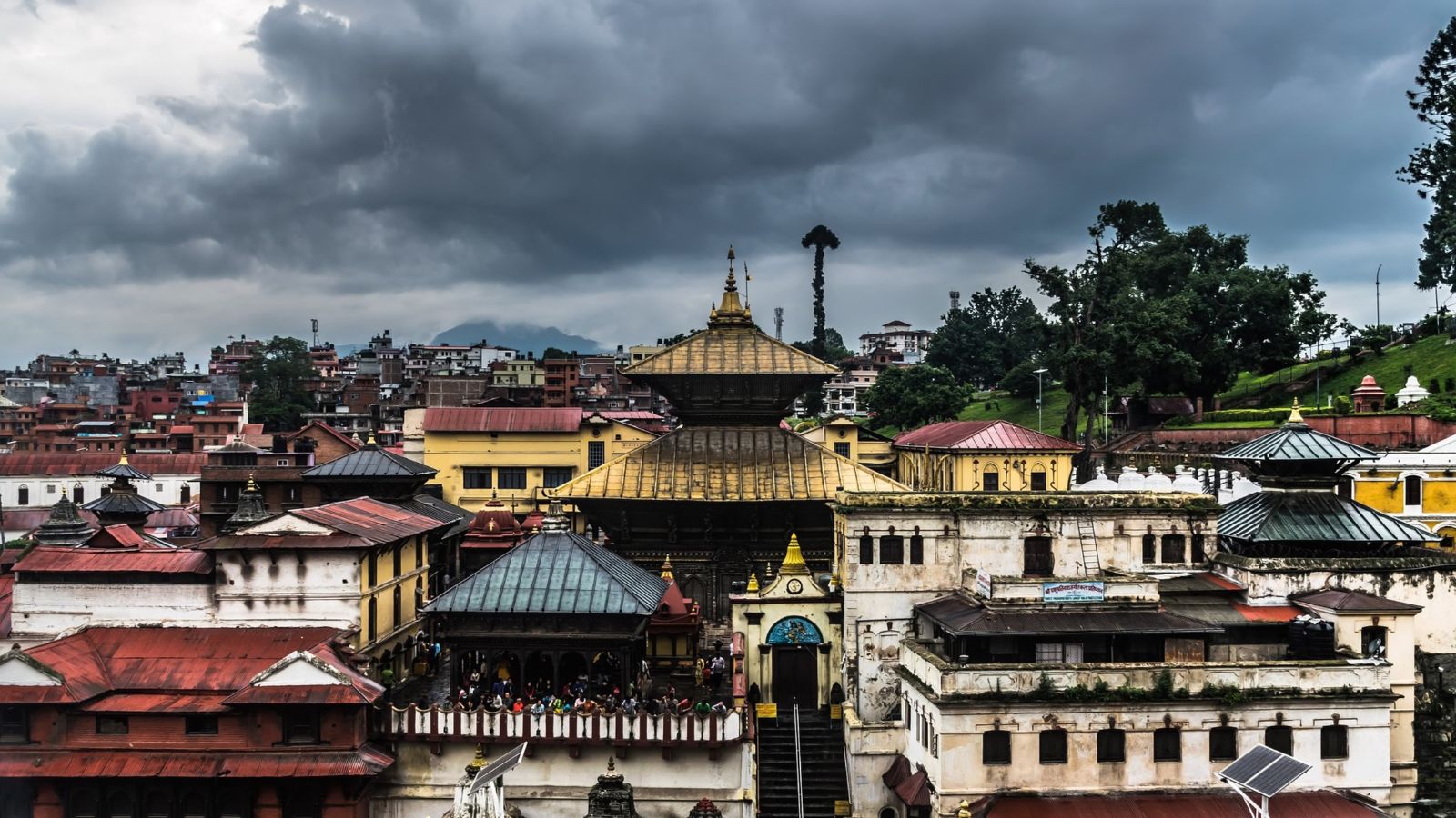 Pashupatinath Temple at sunset